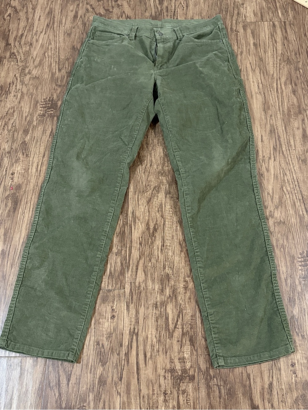 L.L. Bean Men's Dark Olive Corduroy Pants